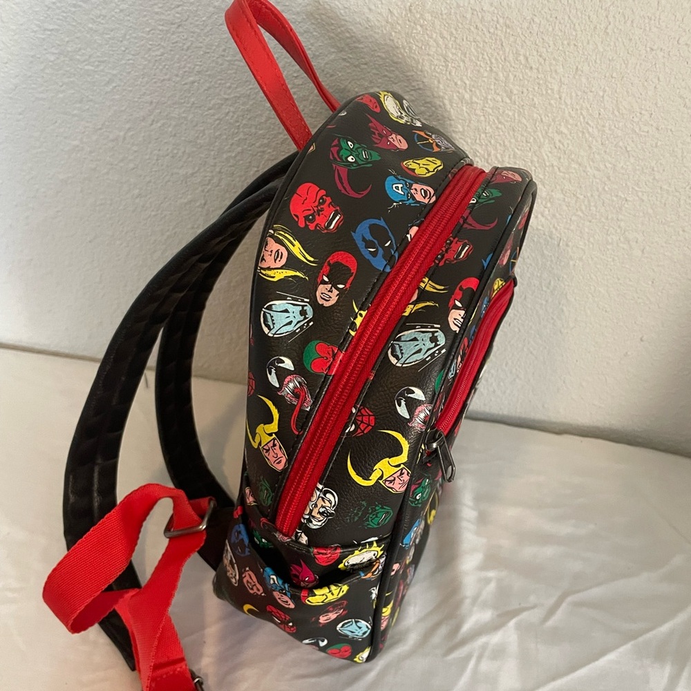 Funko Loungefly Marvel 80th Anniversary Avengers Backpack Multi Character - Picture 5 of 9